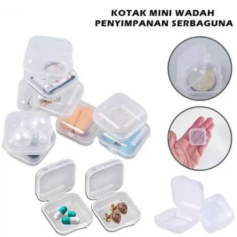 (PH) BOX KOTAK PENYIMPANAN TRANSPARAN MINI KOTAK PENYIMPANAN PERHIASAN DAN AKSESORIES
