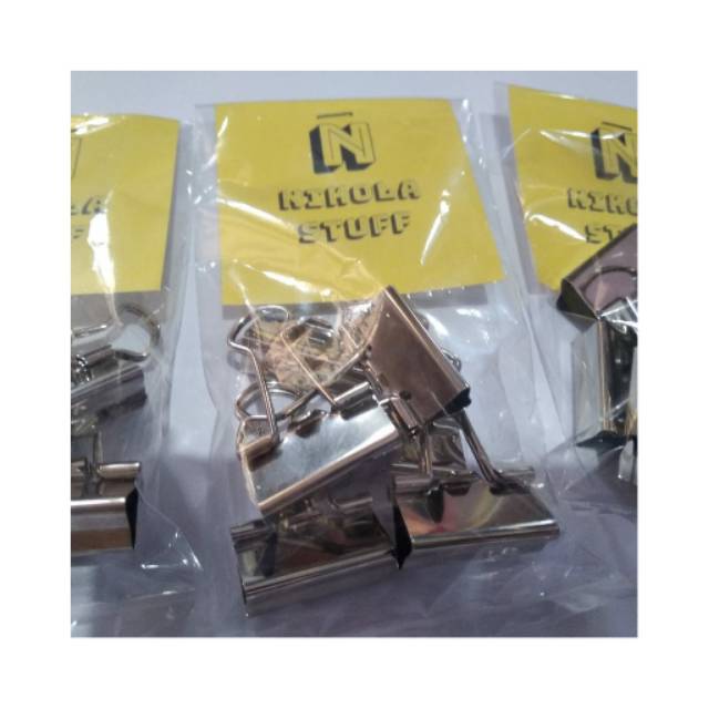 

6 Pcs Binder Clip Klip Kertas Warna Silver