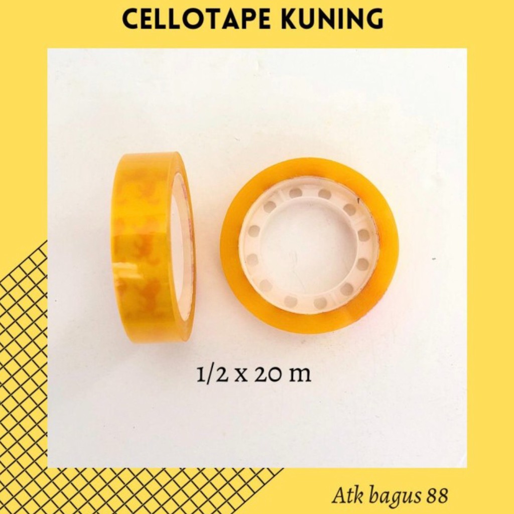 CELLOTAPE 1/2 INC LAKBAN SELOTIP PEREKAT KUNING