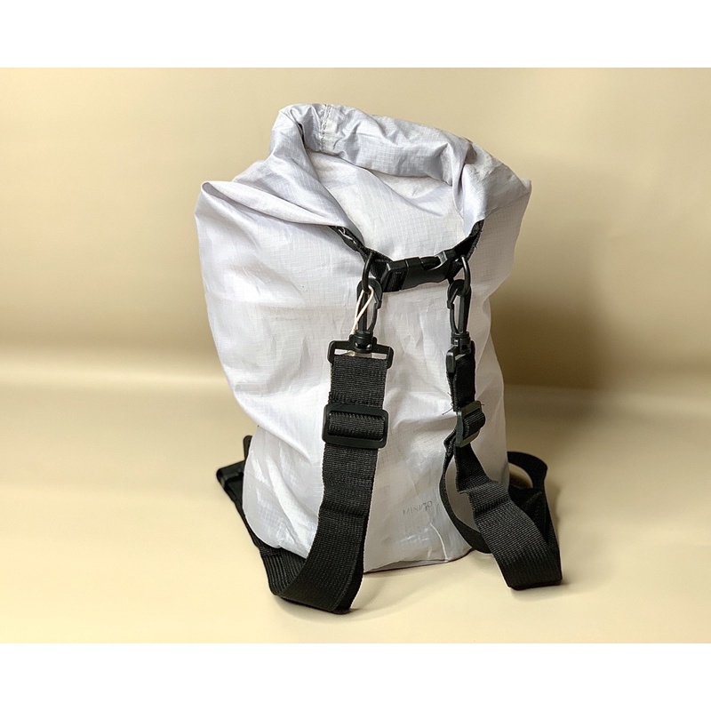 MINISO Bag Tas Travel Ransel Polyester Lock Grey Original