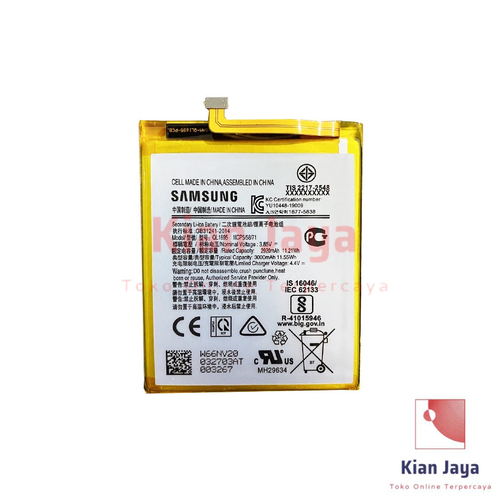 Baterai Samsung Galaxy A01 A015 A015F A015G Original OEM Batre Batrai Battery Hp QL1695 Ori