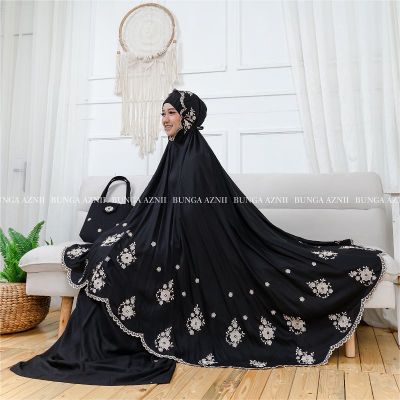 Mukena Bordir Xavera Special Edition Full Bordir Belakang Mewah Mukena Bordir Jumbo Mukena Jumbo Pre