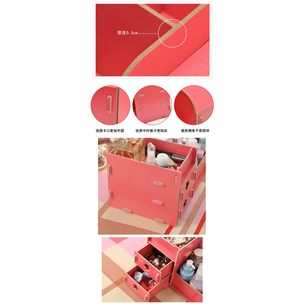 TOMUMUDA Kotak Kosmetik Organizer Serbaguna Cosmetic Storage KT01