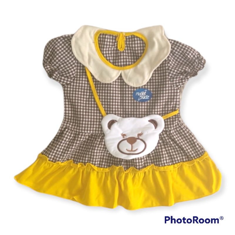 Dress Bayi motif Bear || Dress bayi Murah || Rok anak perempuan || Rok Bayi