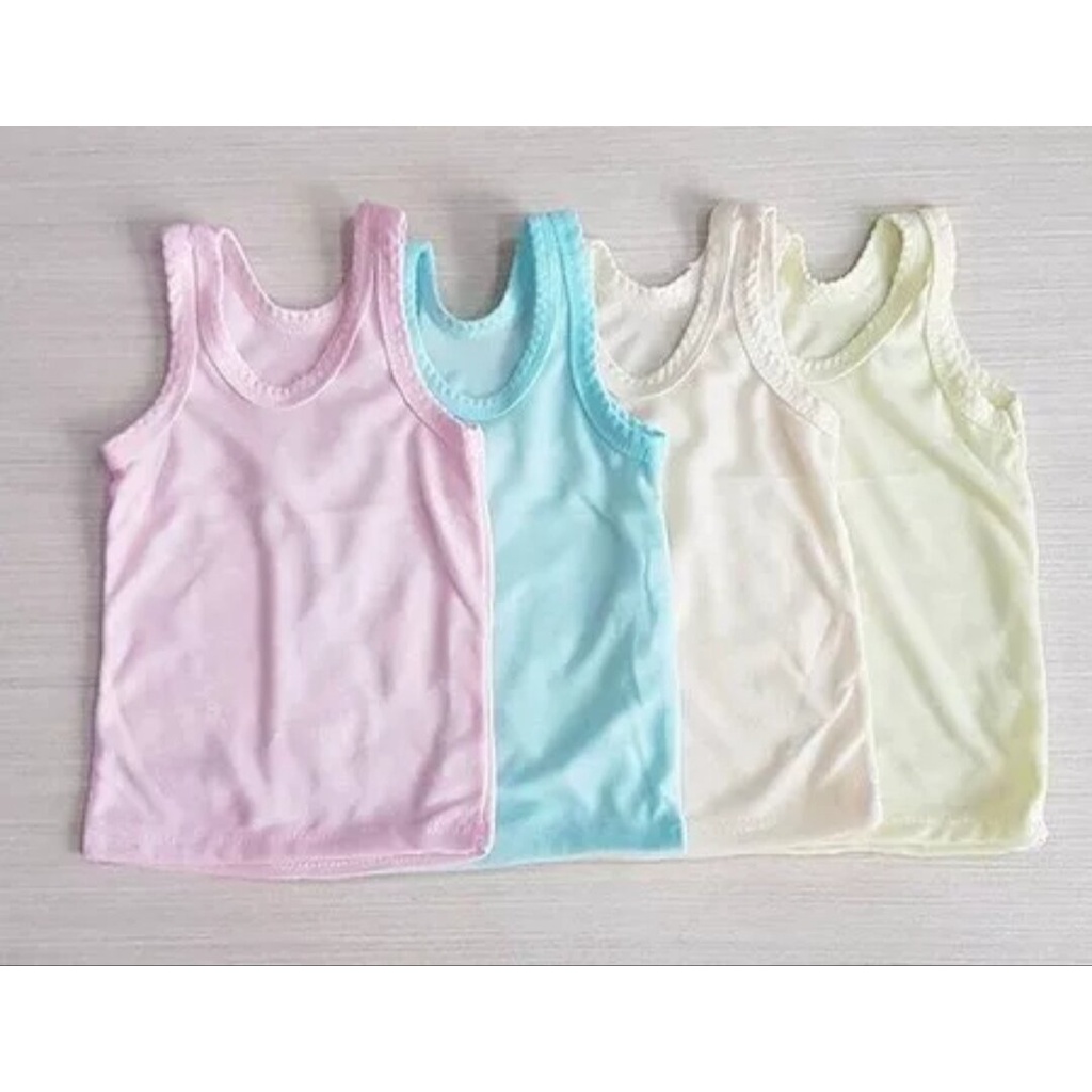 SINGLET KAOS DALAMAN ANAK BAYI WARNA (3 PCS) SIZE S-M-LXL-3L REAL PICTURE PREMIUM QUALITY