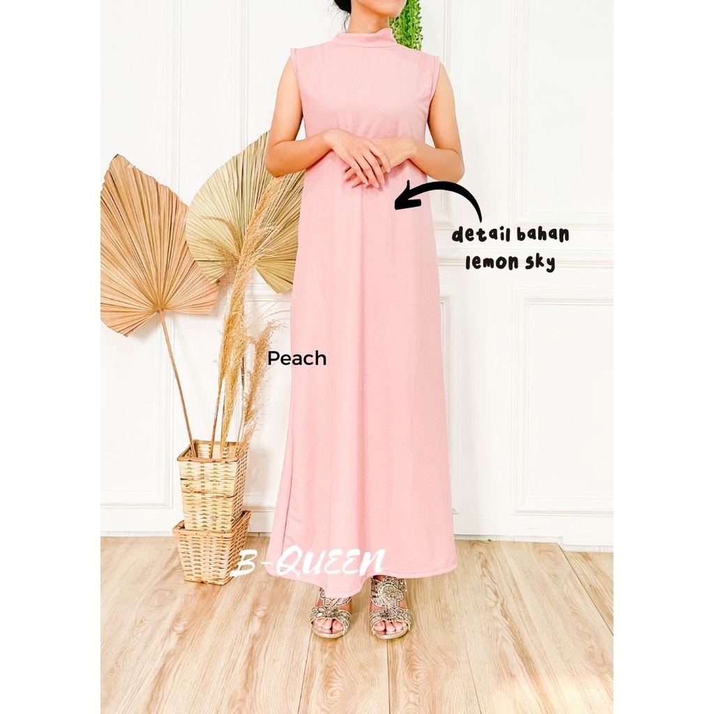 INNER DRESS LEMON SKY / DRESS TANPA LENGAN TURTLENECK / INNER DRESS DALEMAN WANITA HITS / INNER DRESS WANITA/ KNIT DRESS