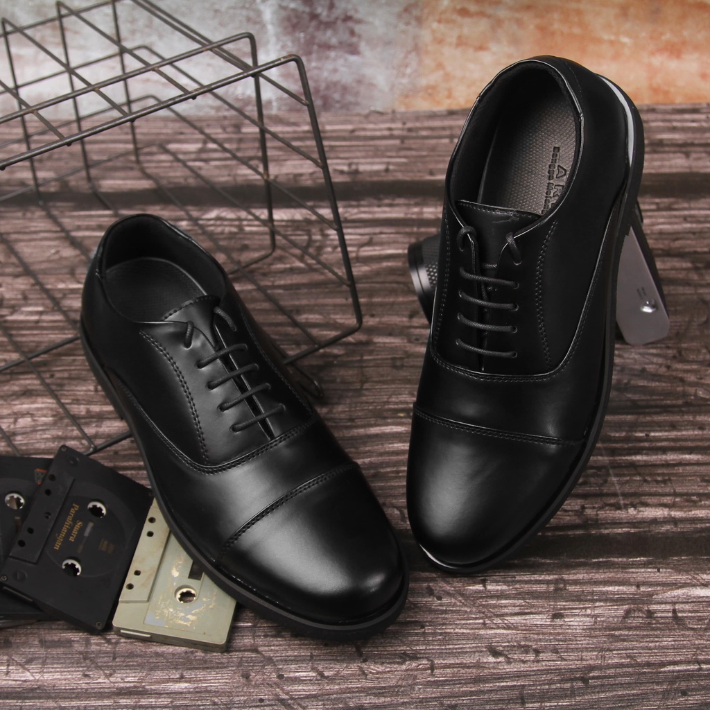 Sepatu Pantofel Pria Kulit Formal Kantor Kasual Kerja Kuliah Oxford Pantopel - Casual Oxford