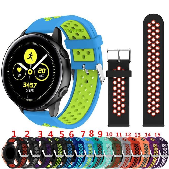 TBI Samsung Galaxy Smart Watch Active 20mm Strap Silicon Dot Gear Tali Jam