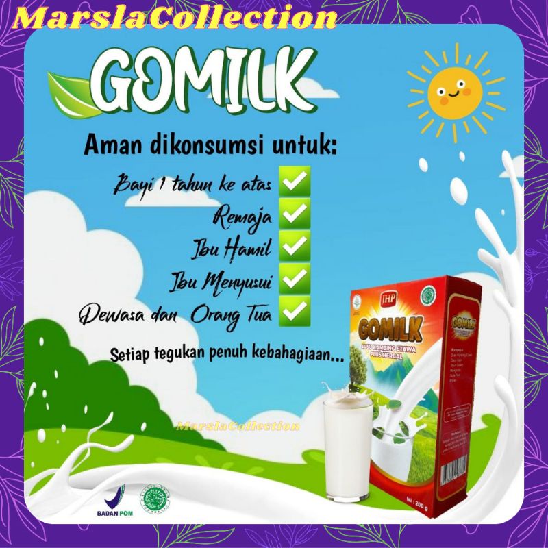 

GOMILK SUSU KAMBING Etawa plus Herbal Ready Siap Kirim