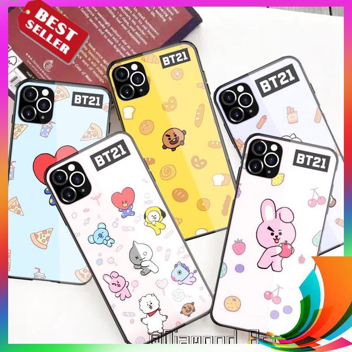 【TERBARU】 Premium Case Hp Glass Motif Bts Bts 2 Samsung Galaxy J4 2018