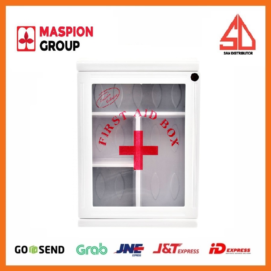 Maspion kotak obat P3K wall Cabinet MC 11 (First aid box) | tempat box obat obatan mc11