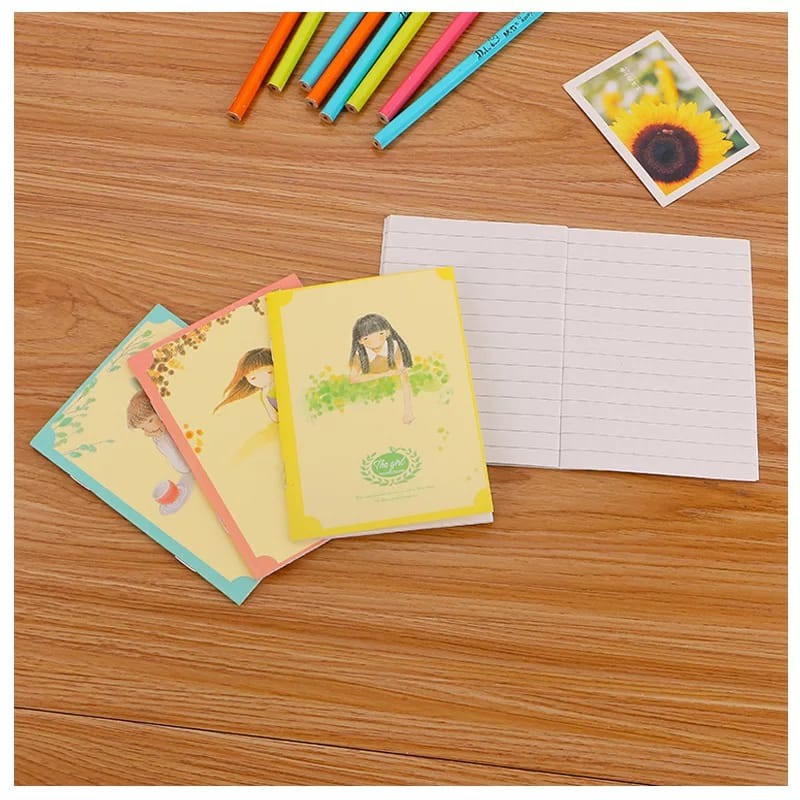 BUKU TULIS MINI SAKU SEKOLAH CATATAN ANAK TK LUCU STIKER MINI NOTEBOOK DIARY/DIARI BOOK HARGAKAWAN