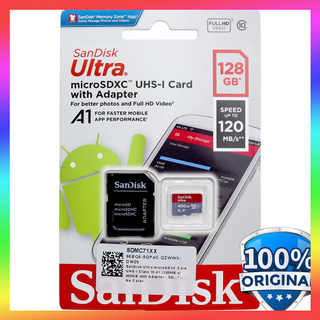 Карта памяти microsd sandisk ultra 128gb uhs i sdsqua4 128g gn6mn