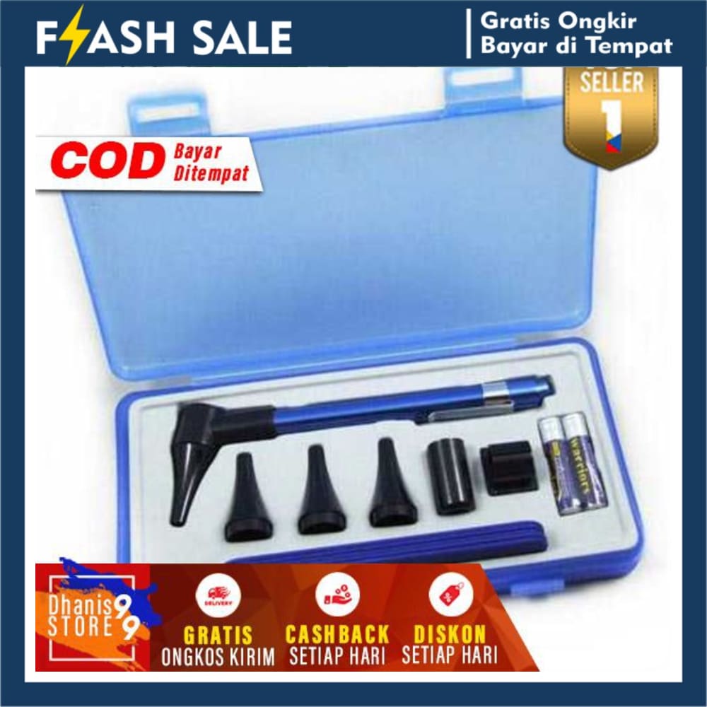 Otoskop Alat Pemeriksa Telinga THT Set Otoscope Cek Kesehatan Telinga COD