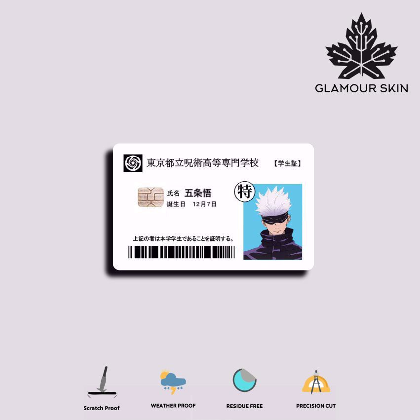 Skin Stiker Cover CARD ATM - FLAZZ GEN 1 2 - BRIZZI - KTP - EMONEY - TAPCASH Jujutsu Kaisen EDITION 