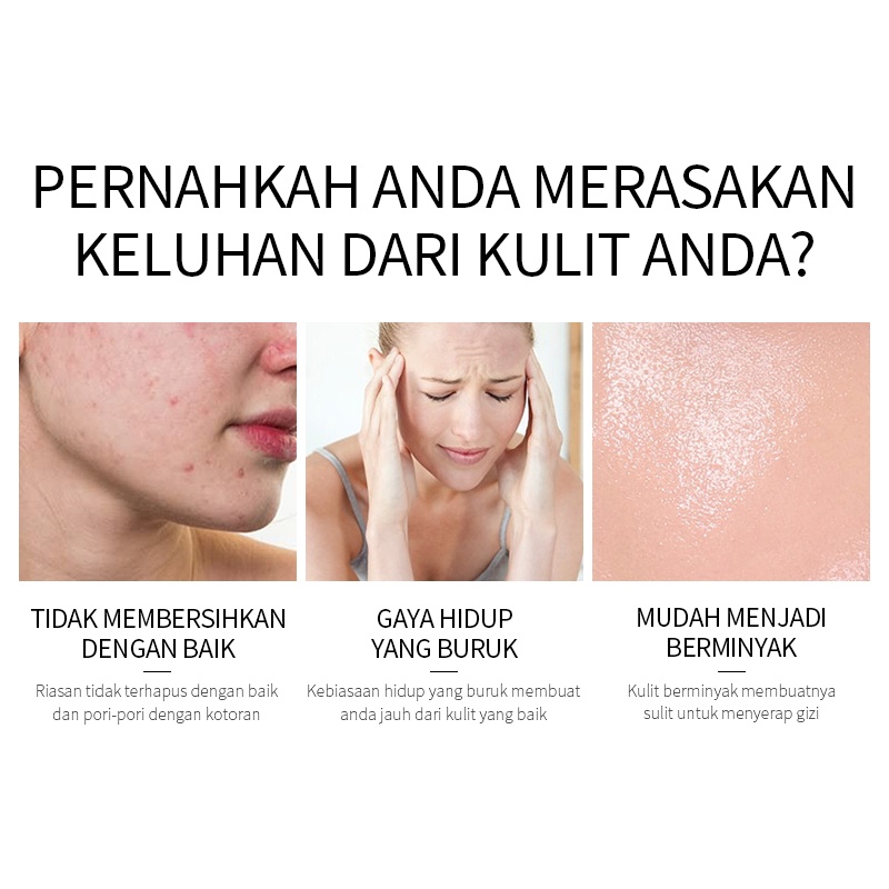 LAIKOU Sakura Serum Peremajaan Untuk Kulit Kusan dan Berminyak 30ml