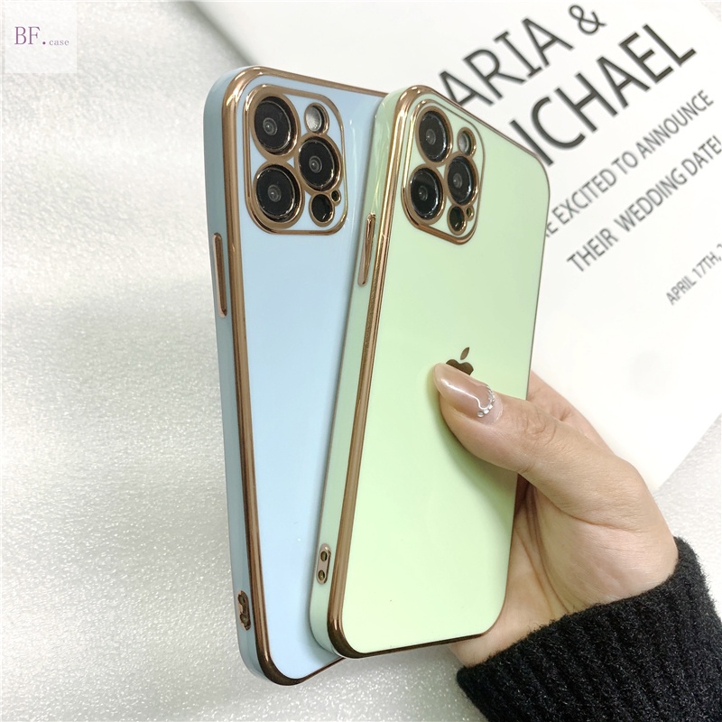 Soft Case Silikon Electroplating 6d Cover Iphone 11 12 13 Pro Max X Xr Xsmax 6 7 8 Plus 11promax