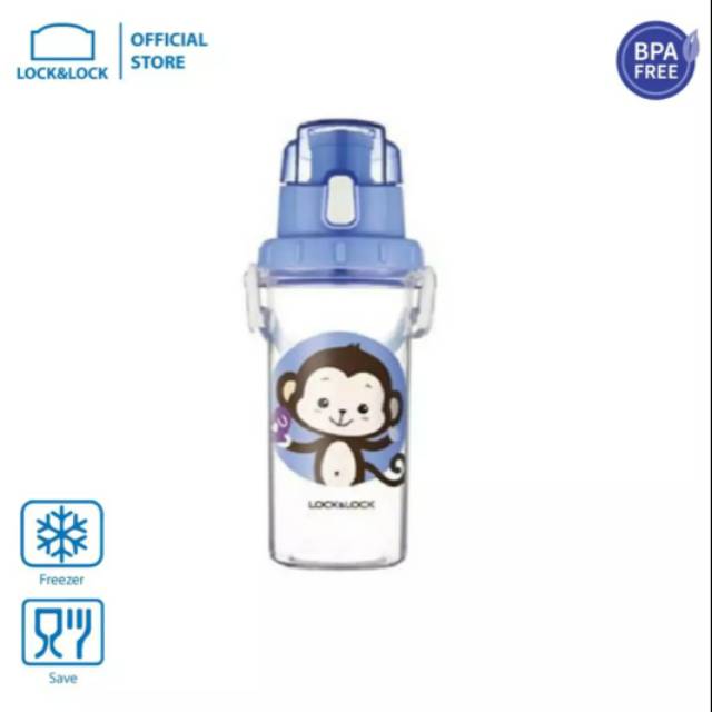 Lock&Lock kids water bottle. botol air minum anak 600 ml warna biru
