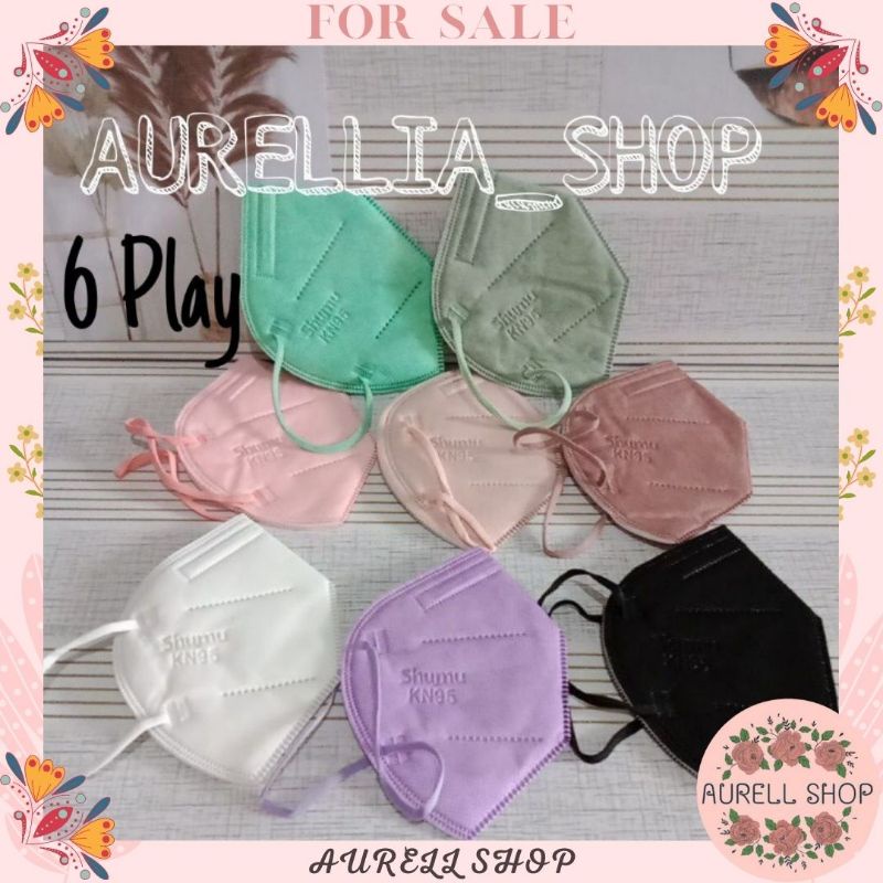 [COD] 1pcs Ecer Satuan Masker KN95 6 Play Warna Embos