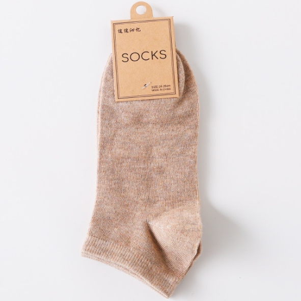 OSM - K462 Kaos Kaki Pria Polos Semata Kaki / Kaos Kaki Ankle Man / Socks / Short Socks/ Sepatu-K462 Coklat Muda