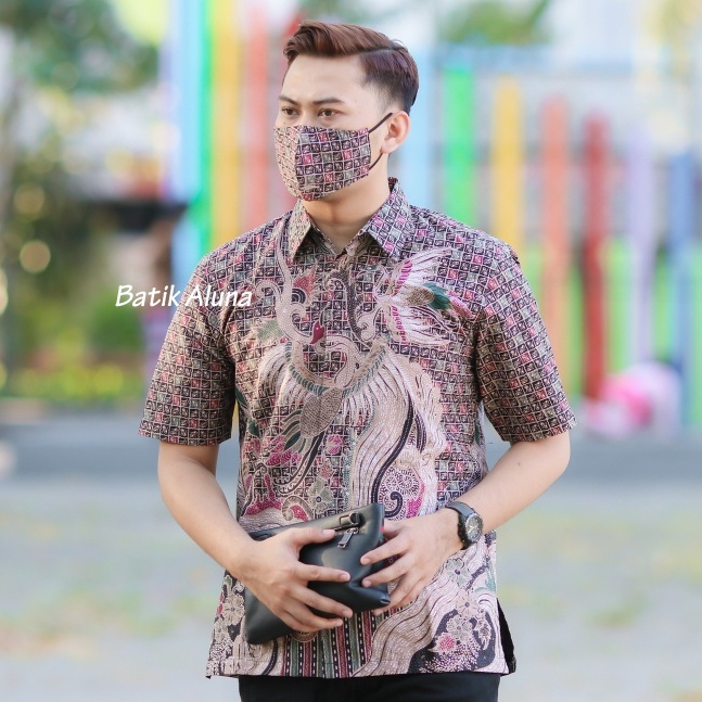 Baju Batik Pria Lengan Pendek Dan Panjang Premium Modern Terbaru Lapis Furing Original Reguler Kemeja Batik Pria Batik Wanita Couple Hem Batik Pria Premium Modern Seragam Kantor/Kerja FASHION BATIK ALUNA