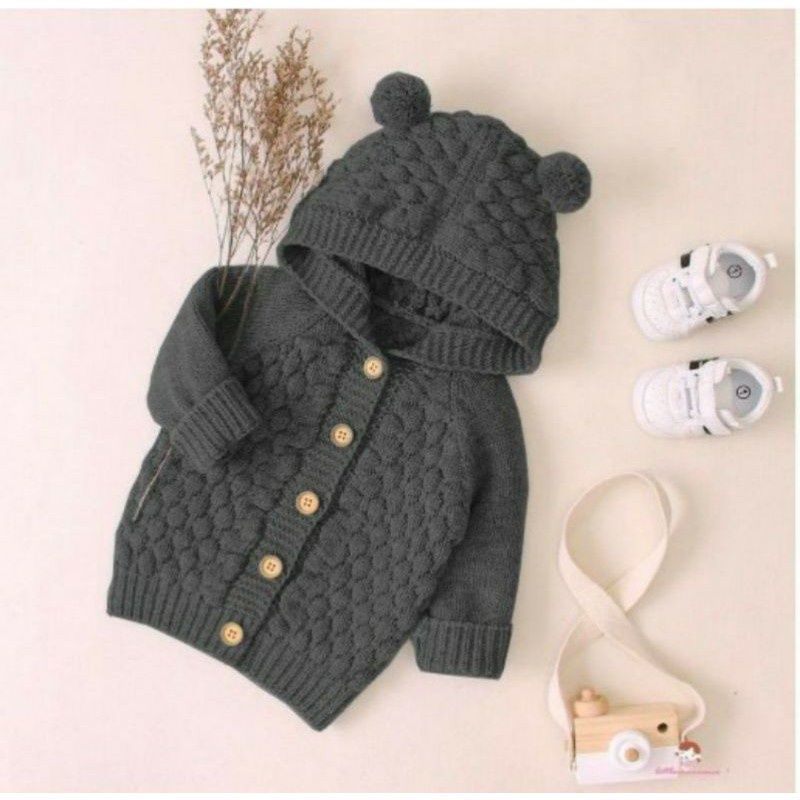 Jaket Hoodie Rajut Anak • Sweater Hoodie Rajut Anak • Ready Hoodie rajut anak