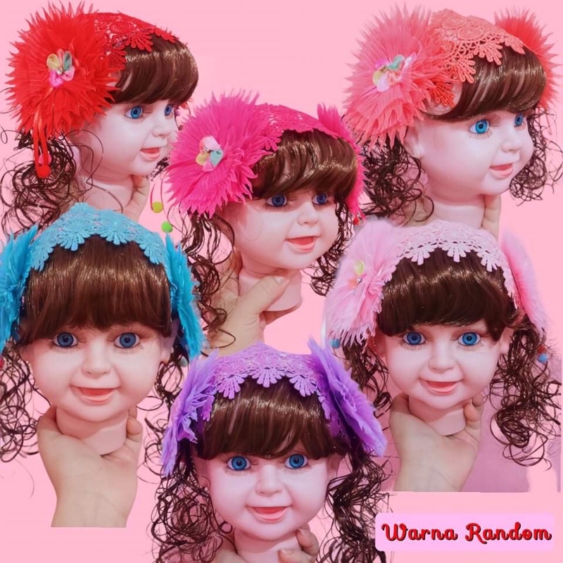 [LC010] Bandana Bando Wig / Bandana Anak Rambut poni / Bando Anak Wig 06-4th