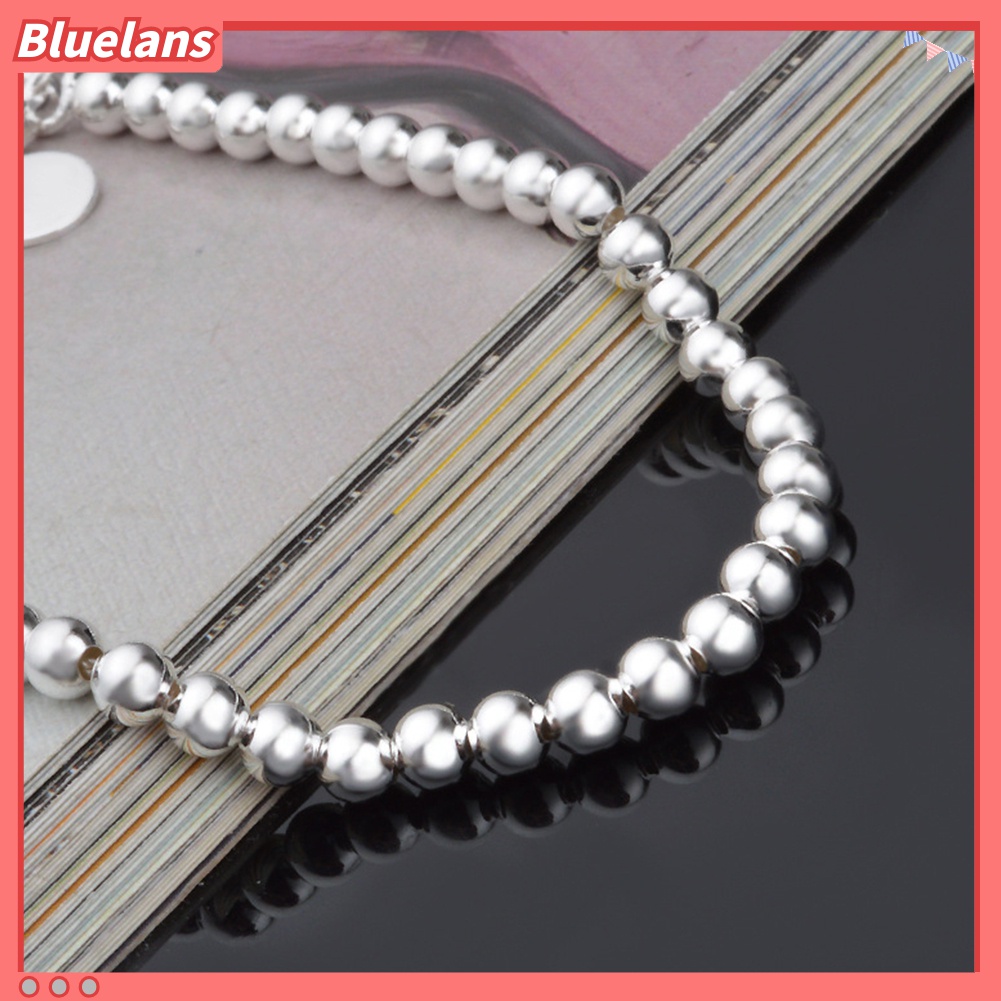 Gelang Manik-Manik Model Hollow Lapis Silver Untuk Unisex