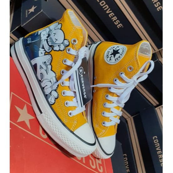 Terlaris Sepatu All-star Chuck Taylor 2/All Star Ct 2 Premium/Allstar Jackpurcel -  Kuning Sun Flower