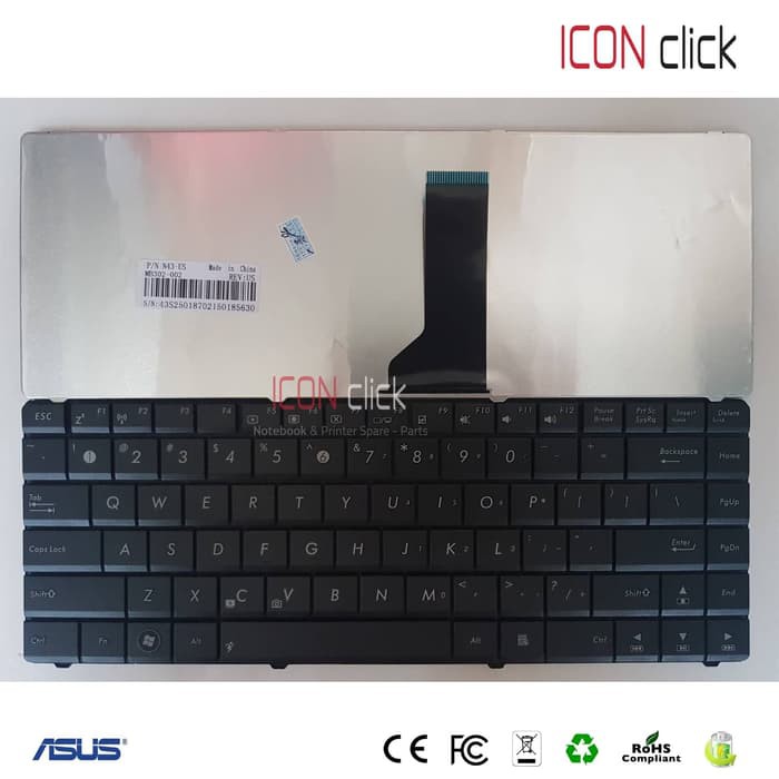 Keyboard Laptop Asus N43 N43J N43JF N43JM N43JQ N43S N43SL N43SN U30 U30SD U31 U31F U31SD