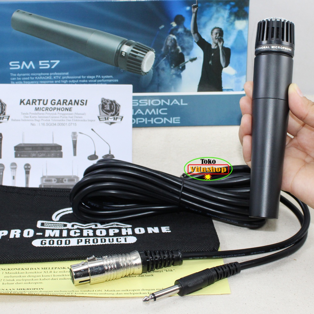 Microphone Kabel BMA SM-57 Mic Instrument / Mik Tag Mikrofon Original