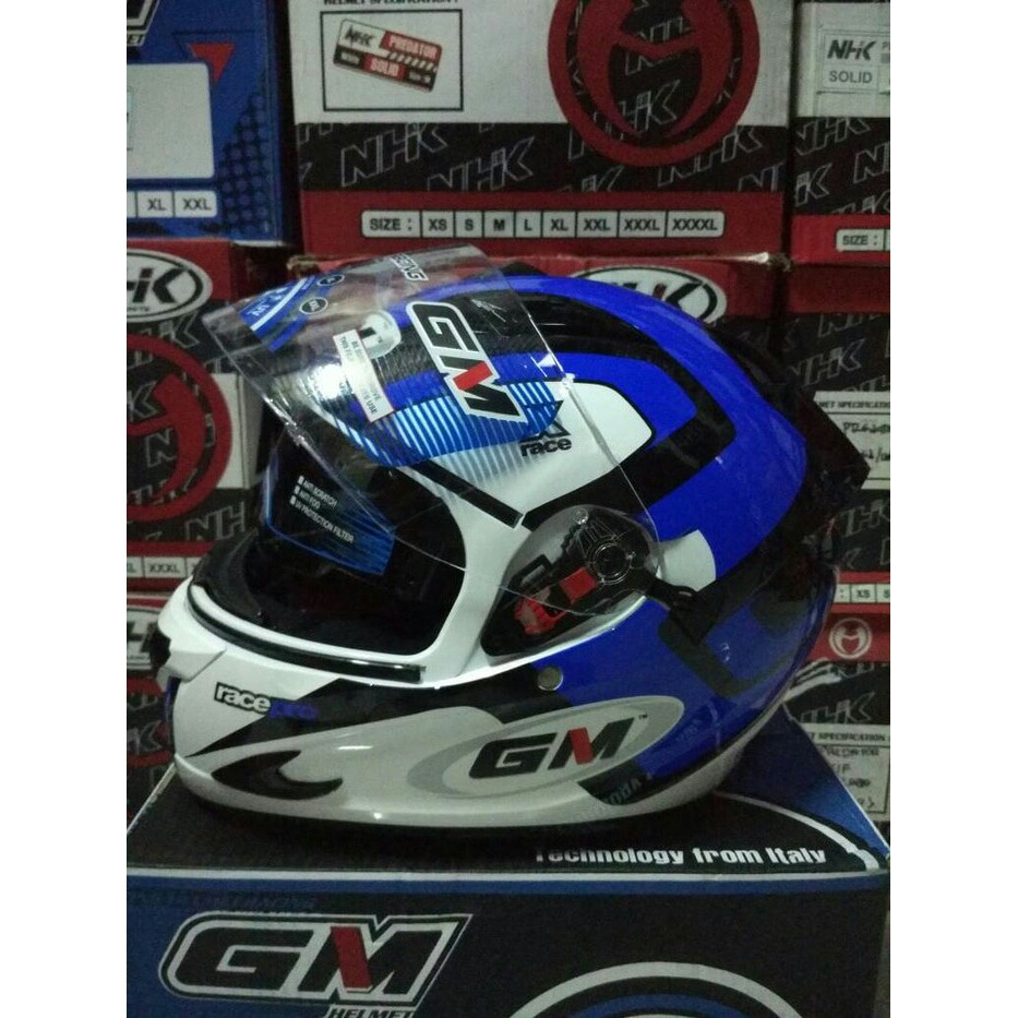 HM-1494 Gm Race Pro Motif 2 Visor Murah