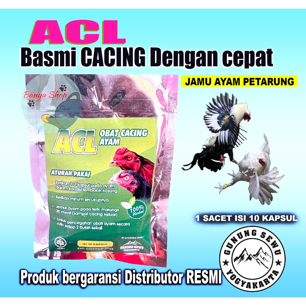 ACL OBAT CACING AYAM ACL EFEKTIF BASMI CACING HERBAL ISI 10 KAPSUL