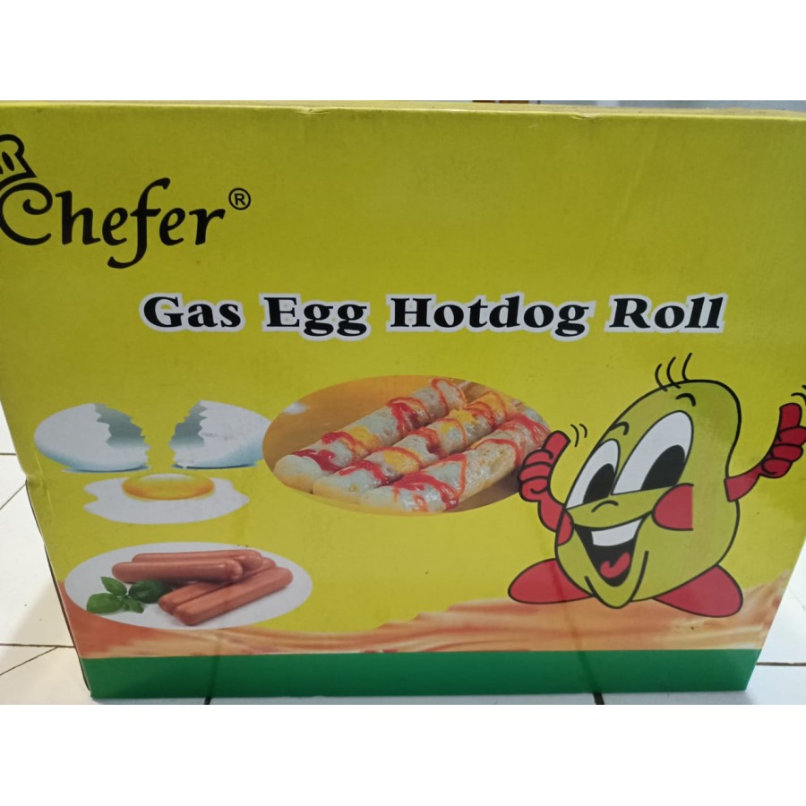 Chefer mesin sosis telur Gas Egg Hotdog roll EHR-10G gas 10 lubang