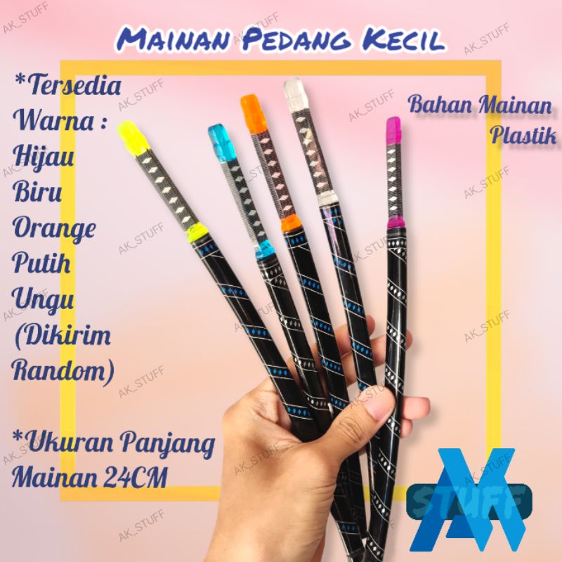 Pedang Pedangan Mainan Kecil Mini Katana Samurai Warna Warni Random Satuan Dan Grosir Mainan Murah M
