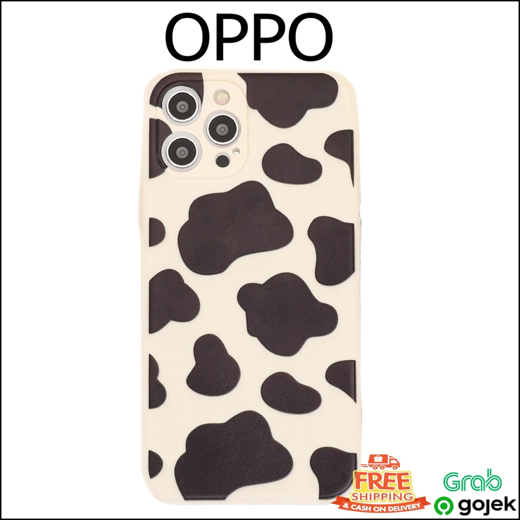 SOFT CASE OPPO RENO A1K A3S A5S A15 A37 A71 A33 A5 A31 4F Cow Skin Square Edge Soft Case Full Lens Cover