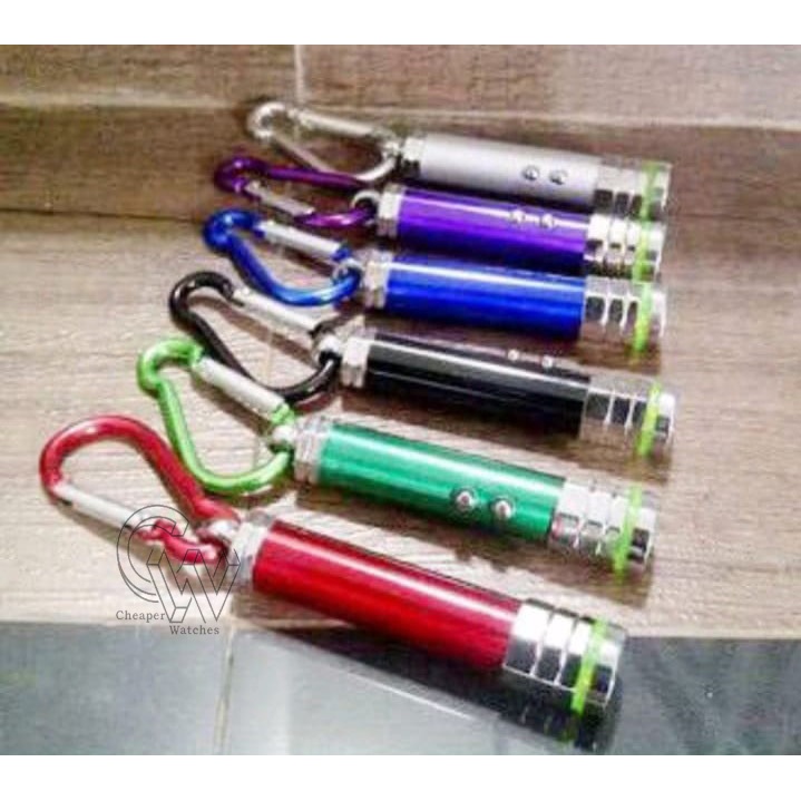 Cheaper-Lampu Laser Pointer Senter Mini Gantungan Keychain Senter 3  in 1 Ledlight