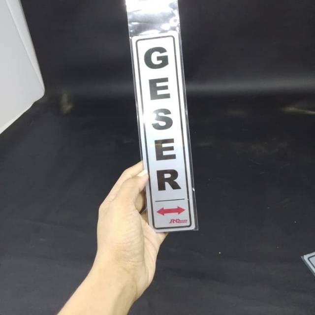 Sticker Pintu Logo Geser PVC / Sticker Geser