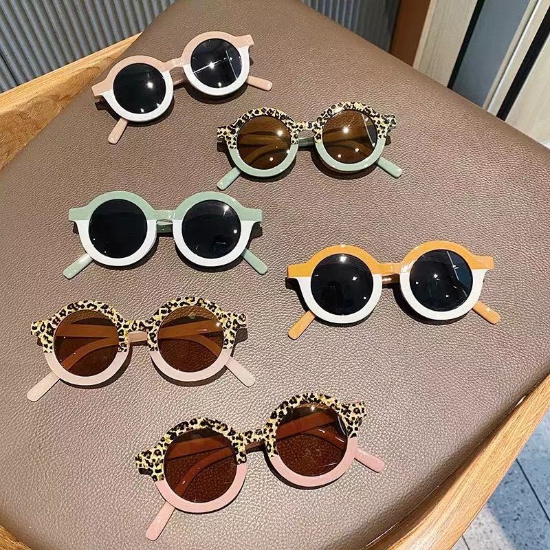 T&amp;Y Kacamata Anak Perempuan Bulat Leopard Korea Fashion Lucu 6683 Kaca Mata Laki Laki Hitam Gradasi Macan High Quality Kids Sunglasses Murah Import