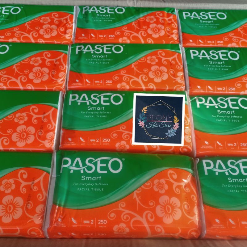 paseo tissue 250 sheets / tisue paseo smart facial/tisu wajah 250 lbr