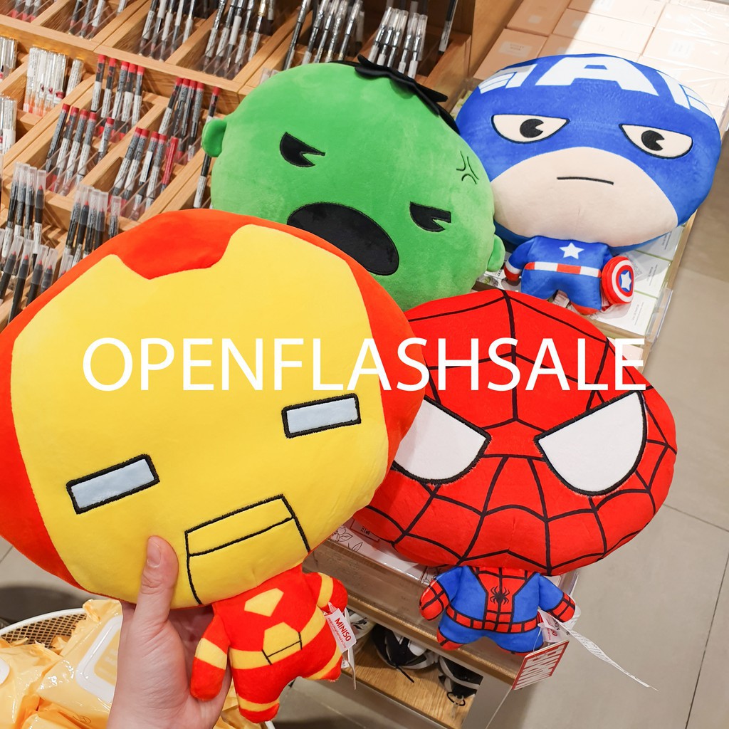 TAMPILAN BARU ORIGINAL NEW ISTIMEWA 333/ MINISO X MARVEL Plush toy boneka avenger spiderman