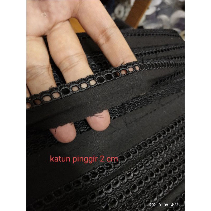 Renda katun pinggiran renda kecil hitam renda bordir renda mukena renda baju renda kait