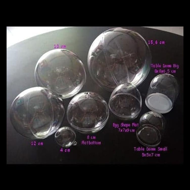 

Acrylic Ball 10Cm Dome/ Bola Akrilik Bening Fillable Plastik Terbaik