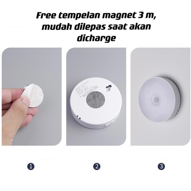 UNIGOOD - LED Motion Sensor Night Light Lampu Sensor Malam Lampu Kamar Tidur Emergency Light