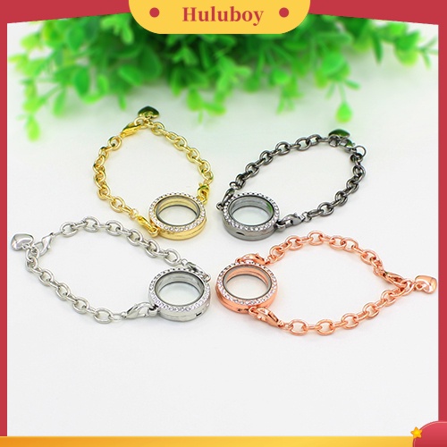 Hu Hu Hu Hu Hu Alat Bantu Pasang Kacamata♡ Gelang Tangan Magnetik 25mm Aksen Berlian Imitasi Untuk Wanita Charms