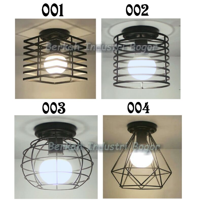 lampu plafon lampu tempel plafon industrial set