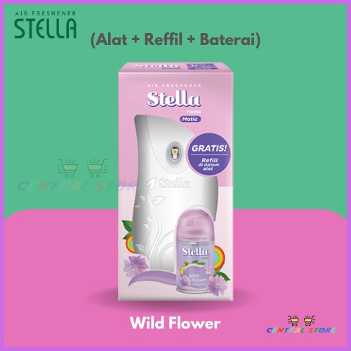Terbaru Stella Pengharum Ruangan Otomatis Dispenser + Refill + Baterai