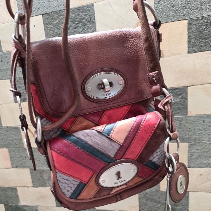 sling fossil maddox dark patchwork