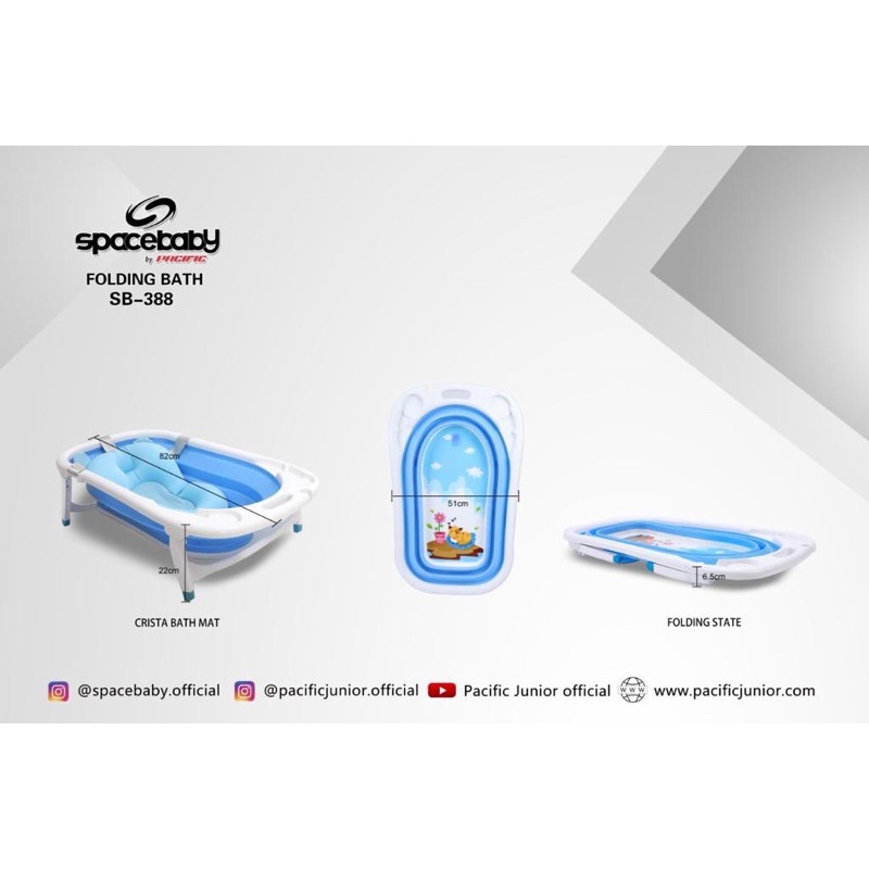 Spacebaby Folding bath SB 388 tempat bak mandi lipat bayi spacebaby