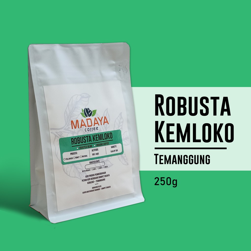 kopi robusta kemloko bubuk 250 gr